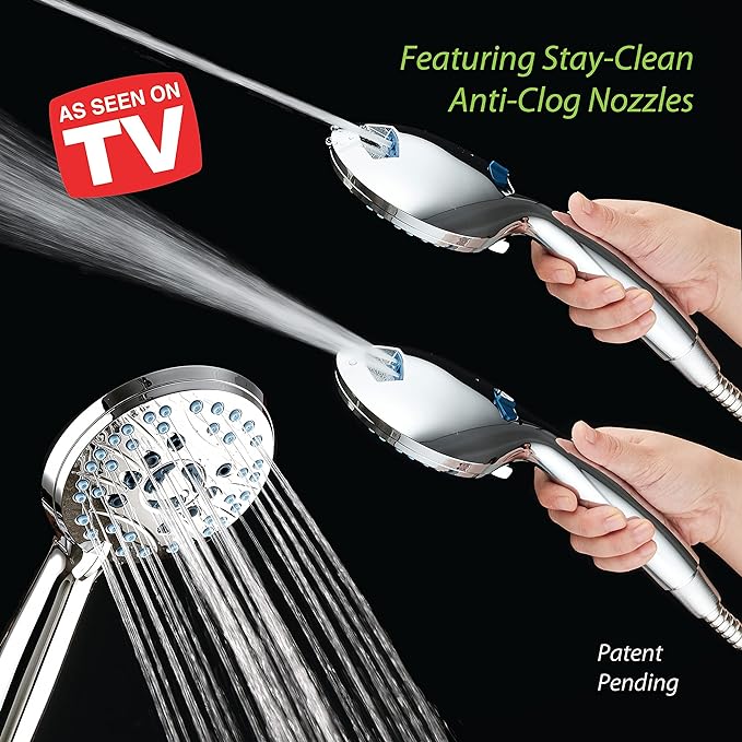 Hotel Spa AquaCare High Pressure 8-Mode Handheld Shower Head - Image 2