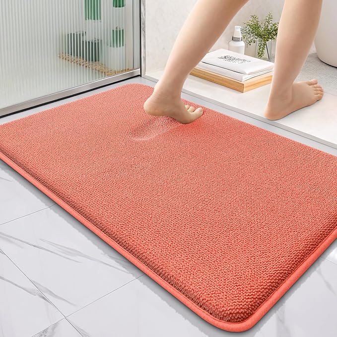 OLANLY Thick Memory Foam Bath Mat Rug 36x24, Extra Soft Absorbent Bathroom Rug by OLANLY