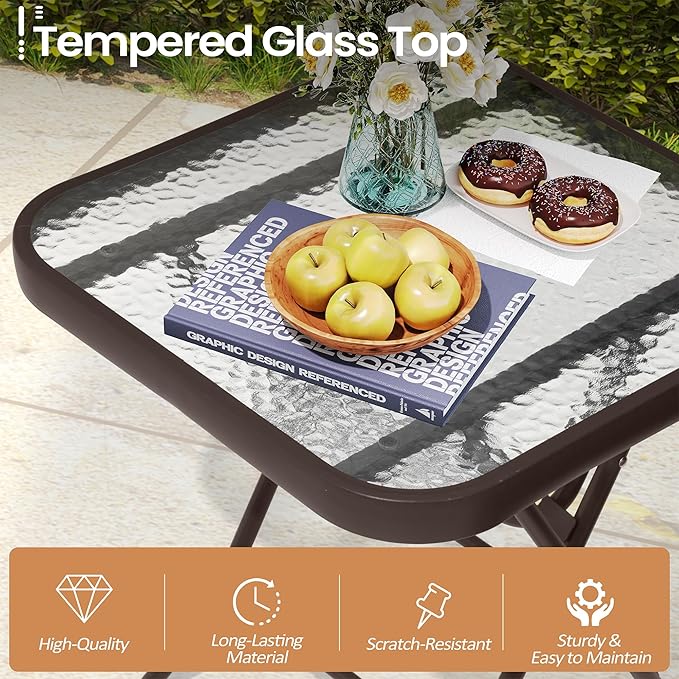 Foldable Outdoor Side Table Set of 2 - Image 6