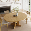Feonase 59" Round Extendable Dining Room Table by FEONASE