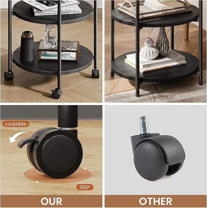 Side Table, 3-Tier Modern End Table - Image 5