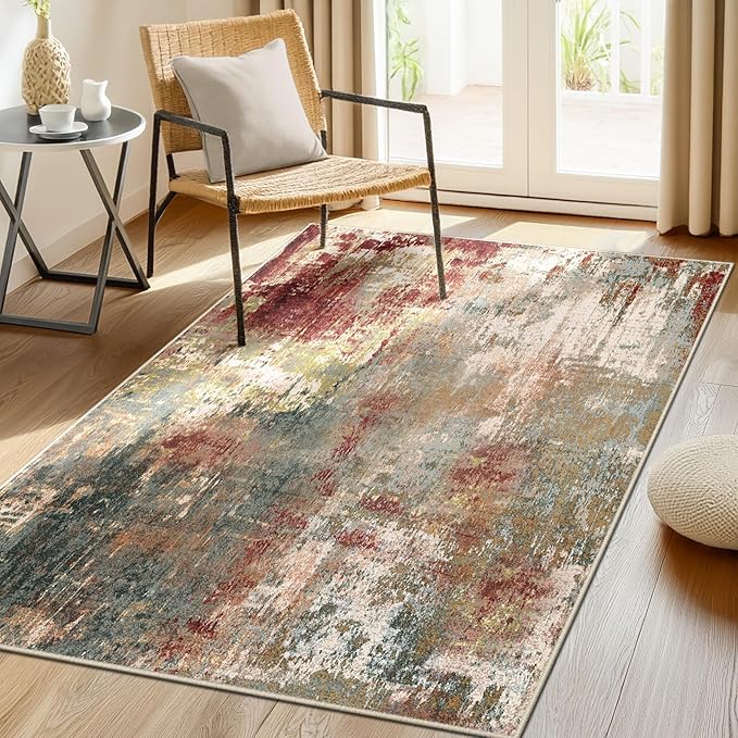 Washable Area Rugs 2'x3' Non-Slip Modern Abstract Soft - Image 4