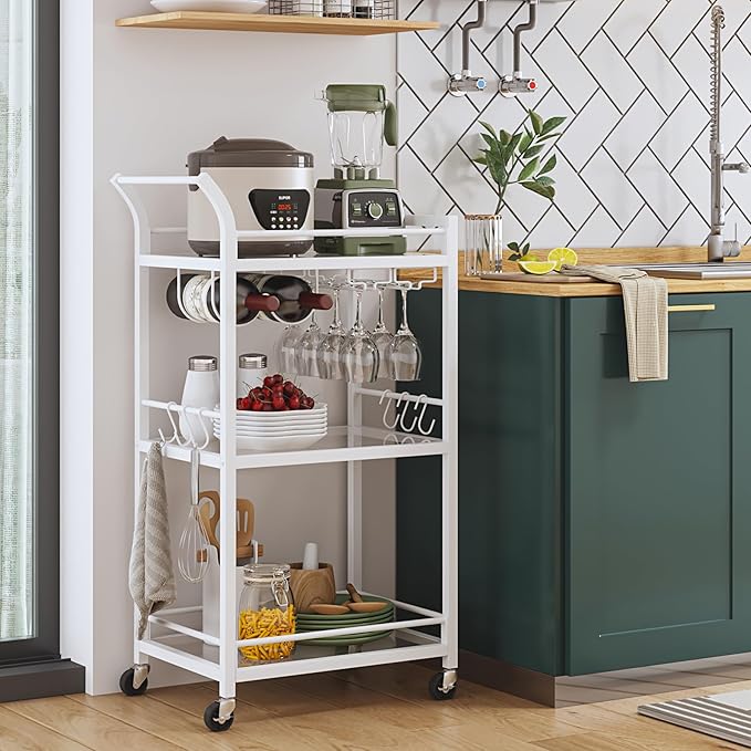 TUTOTAK Bar Cart, Home Bar Serving Cart - Image 4