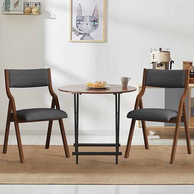 Ball & Cast Upholstered Folding Chairs Set of 2 by BallCast