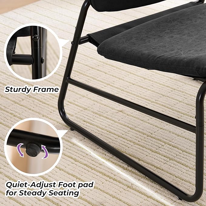 DAICO Modern Accent Chair Comfy Living Room Chair Armless Sling Accent Chairs - Image 9
