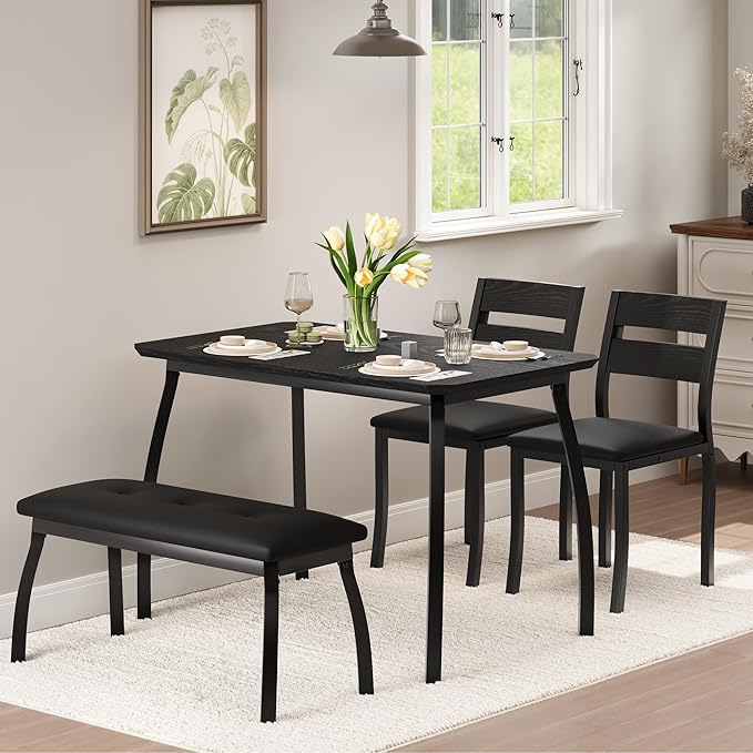 GAOMON Dining Table Set for 4, Wooden Kitchen Table - Image 8