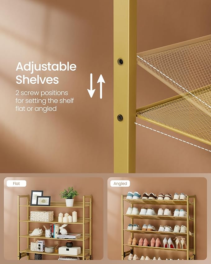 SONGMICS Shoe Rack, 8-Tier Shoe Organizer, Metal Rack - Image 6