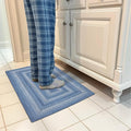 Denim Blue Small Braided Rugs, 2x3' Rectangle by Homespice