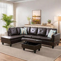 Leather Sectional Couch, Modern L Shaped Couches by FONTOI