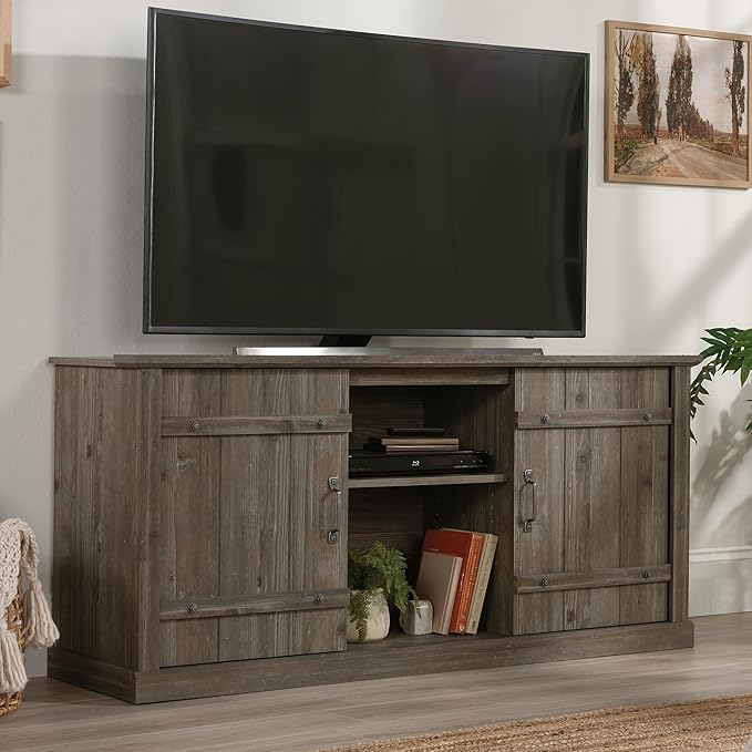 Sauder Entertainment Credenza, Pebble Pine Finish - Image 2