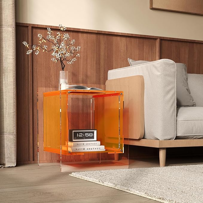 Acrylic Nightstand, Side Table, Record Player Table, End Table - Image 5