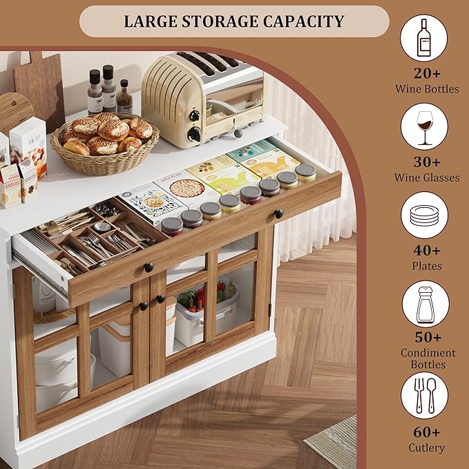 GarveeHome 35.4" Sideboard Buffet Cabinets - Image 3