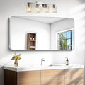 BONEWEI Silver Bathroom Mirror, 24x48 inch Wall Mirror by BONEWEI