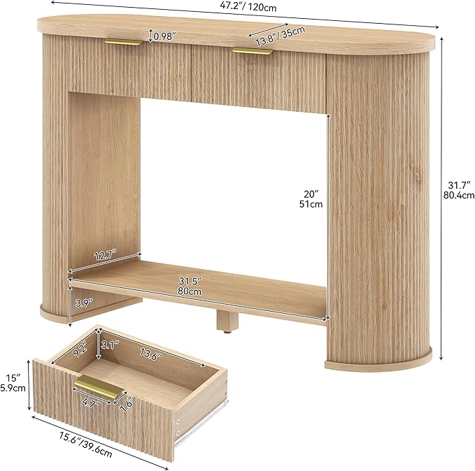 YITAHOME 47.2" Farmhouse Console Table - Image 2