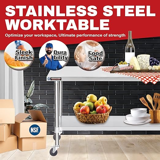 DuraSteel 30x48 NSF Stainless Steel Cart - Image 4