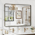 40x30 Bronze Framed Bathroom Mirror, Brushed Bronze Metal Vanity Mirror by VANLIOBathroomMirror