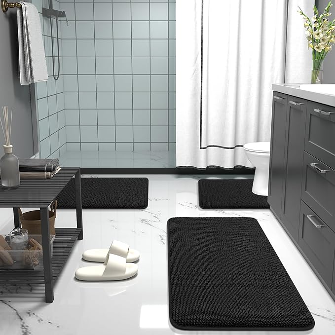 OLANLY Thick Memory Foam Bath Mat Rug 34x21, Extra Soft Absorbent Bathroom Rug - Image 7