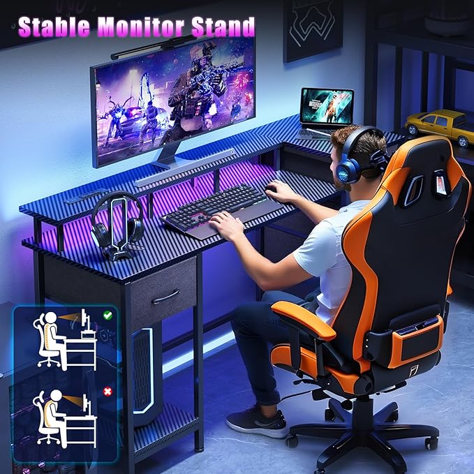 55 Inch Computer Gaming Desk - Image 6