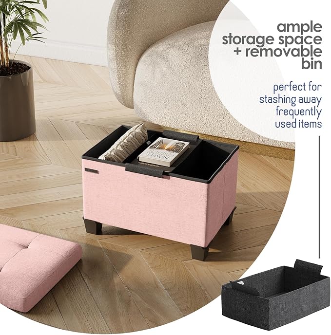 STORAGEBUD Storage Ottoman Cube - Image 3