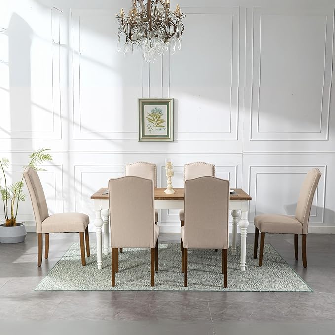 Stylish Upholstered Parsons Dining Chair Kitchen - Image 5