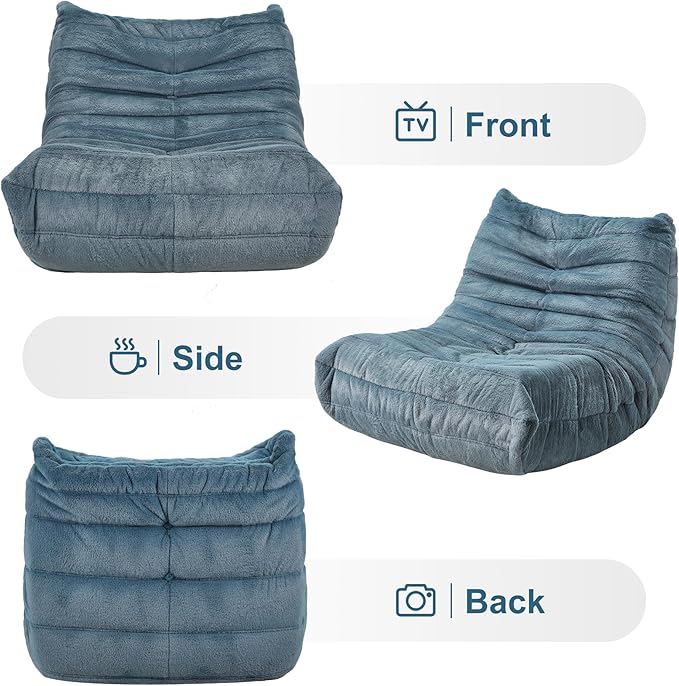 Bean Bag Chairs for Adults Giant Bean Bag Chair Memory Foam BeanBag Chair Big - Image 8