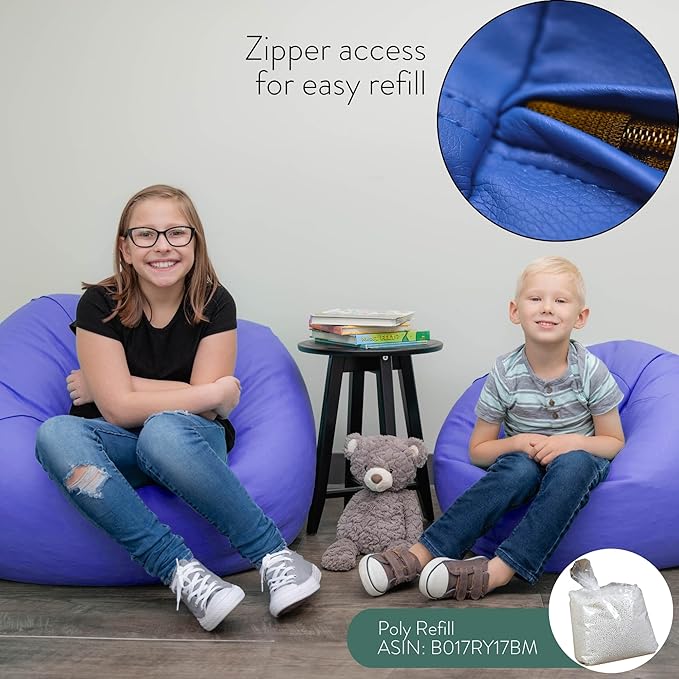 Children's Factory 35" Round Bean Bag, Bean Bag Chair - Image 6