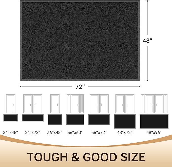 Amyracel Front Door Mat Indoor Outdoor Entrance, Stain and Fade Resistant - Image 2