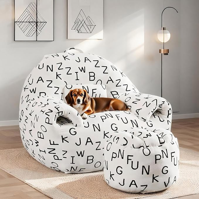 DAICO Bean Bag Chairs for Adults Comfy Accent Chair - Image 4