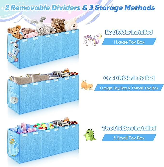 Extra Large Toy Box, Toy Box for Kids Boys Girls, Collapsible Sturdy Toy - Image 6