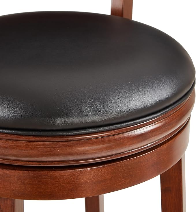 Ball & Cast Swivel Pub Height Barstool 29 Inch Seat Height Cherry Set of 1 - Image 6