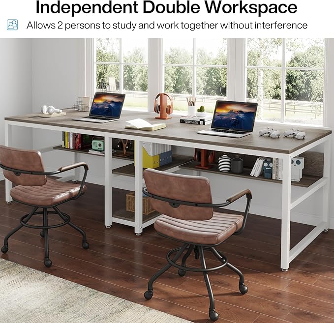 Tribesigns Two Person Desk - Image 4