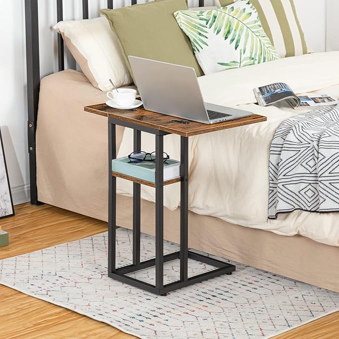 HOOBRO Foldable End Table, C Shaped Side Table - Image 9