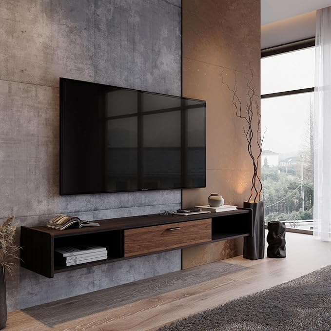47'' Floating TV Stand, Wall Mounted TV Console, Floating TV Cabinet, Under TV - Image 2