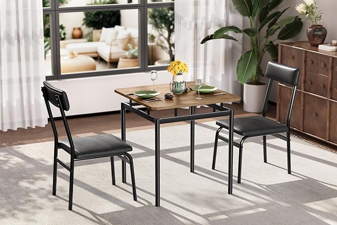 IDEALHOUSE 3 Piece Dining Room Table Set, Kitchen Table Set - Image 6