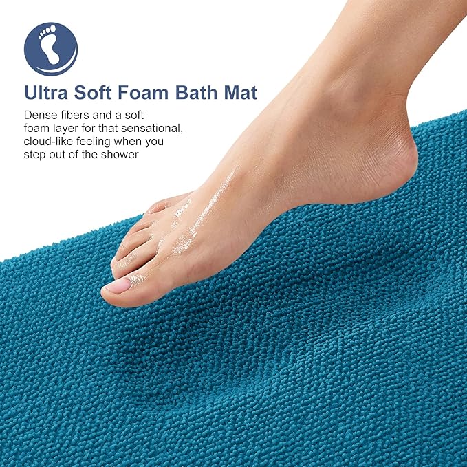 OLANLY Thick Memory Foam Bath Mat Rug 36x24, Extra Soft Absorbent Bathroom Rug - Image 2