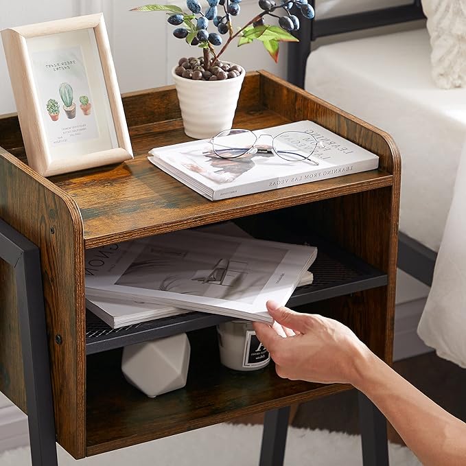 VECELO Stackable Nightstand, End Table Side Table - Image 6