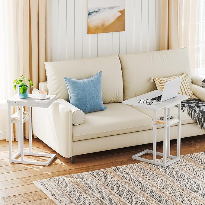 HOOBRO Foldable End Table, C Shaped Side Table - Image 4