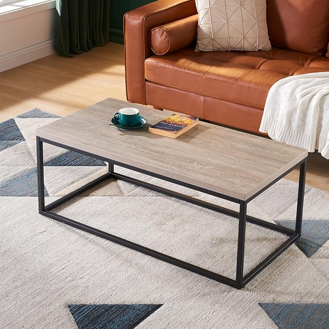 CENSI 40-in Grey Wash Accent Coffee Table Ottoman - Image 4