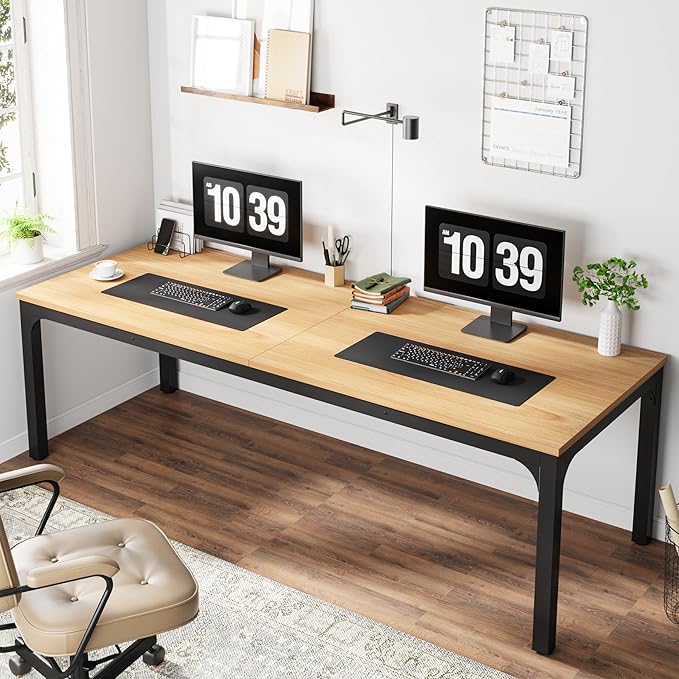 Tribesigns 78.7 Inches Extra Long Computer Desk 2 Person Desk, Double Long Desk - Image 3