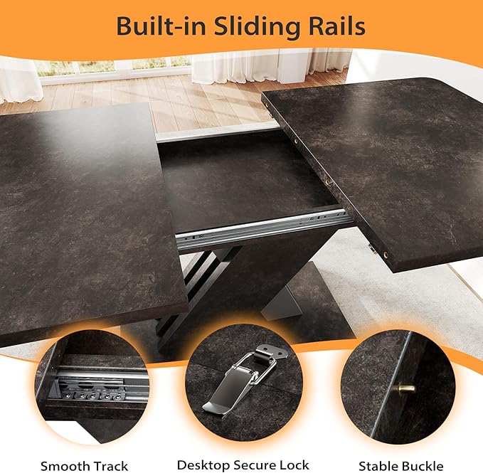 55"-70.87" Expandable Dining Table, Dinner Table - Image 3