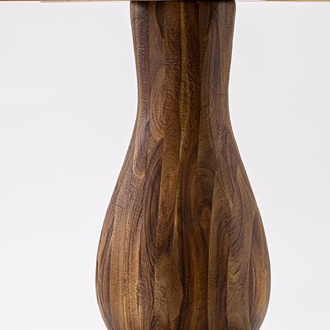 F52-0N-TP - Kitchen Table with Acacia Wood Round Tabletop, Antique Walnut Finish - Image 8