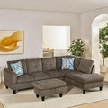 NAYSAYE Sectional Couch with Ottoman Storage, L Shaped Couch Sofa Furniture Sets by NAYSAYE