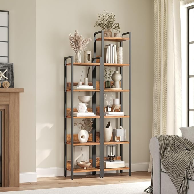 Bookshelf, 5-Tier Bookcase, Standing Book Shelf - Image 8