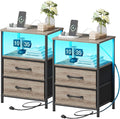 Nightstands Set of 2, Night Stand by TRIFEBLE