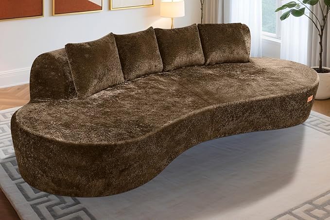 Homguava 104'' Modular Sectional Sofa, Curved Modern Sofa - Image 3