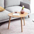 Small Oval Coffee Table, 19.7" Mid Century Modern End Table by Vadisun