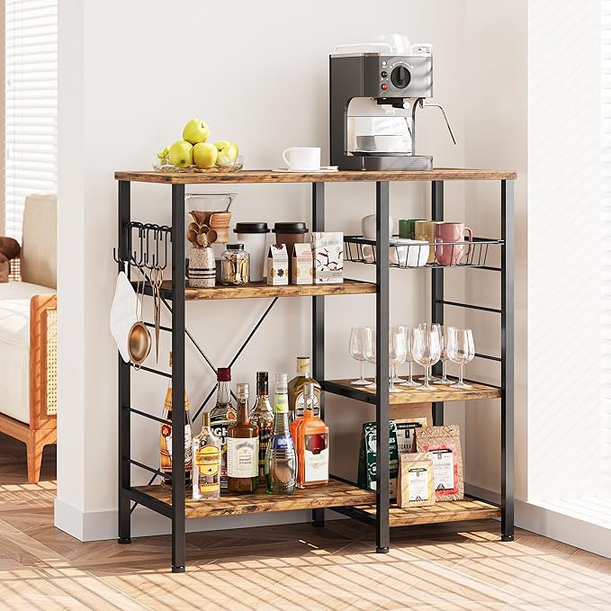 IRONCK Industrial Kitchen Baker’s Rack, Kitchen Island Utility Storage Shelf - Image 4