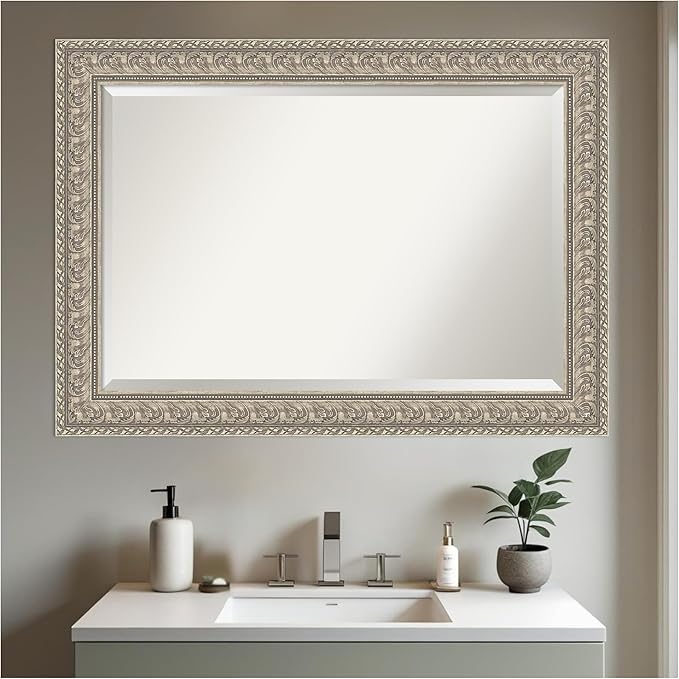 Amanti Art Silver Bathroom Mirror - Image 6