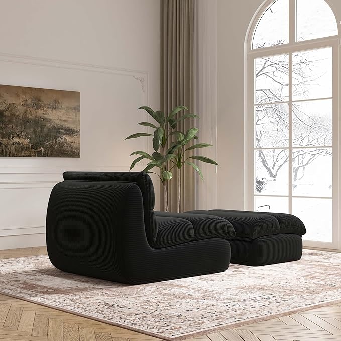Bean Bag Chair with Ottoman, Cozy Comfy Reading Nook Chairs, Ultra Soft - Image 6