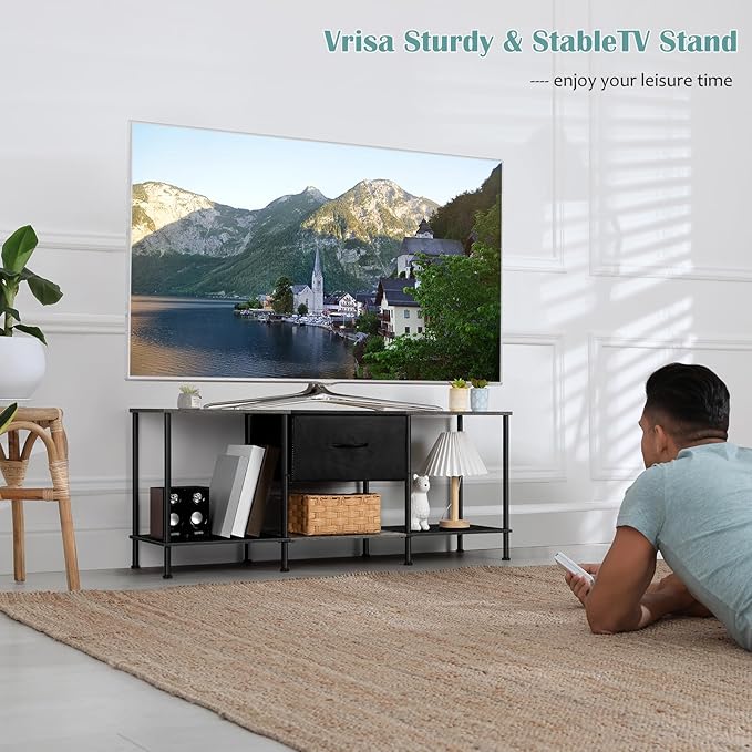 Vrisa TV Stand for 50/55 inch Television Entertainment Center - Image 7